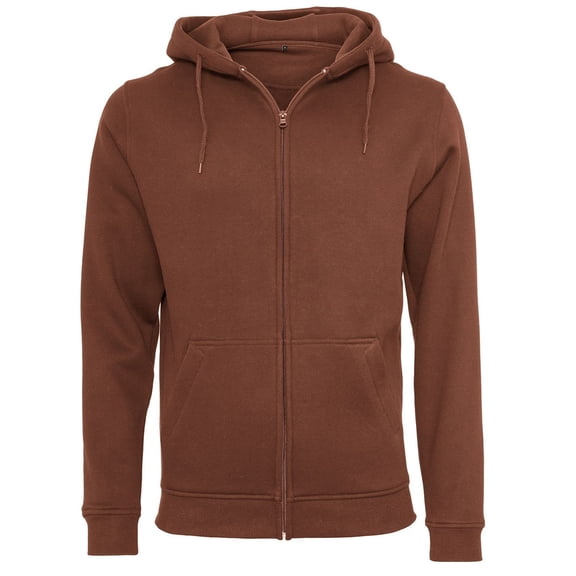 Build Your Brand Mens Heavy Zip Up Hoodie