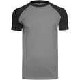 thumbnail image 1 of Build Your Brand Mens Raglan Contrast Short Sleeve T-Shirt, 1 of 2