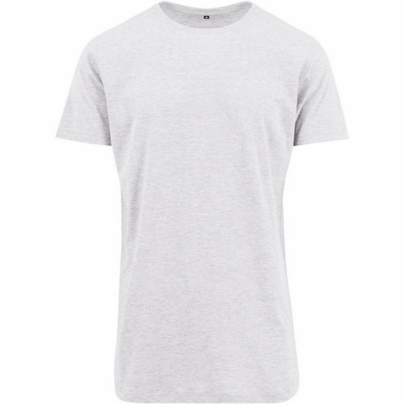 Build Your Brand Mens Shaped Long Short Sleeve T-Shirt