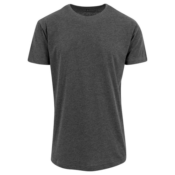 Build Your Brand Mens Shaped Long Short Sleeve T-Shirt
