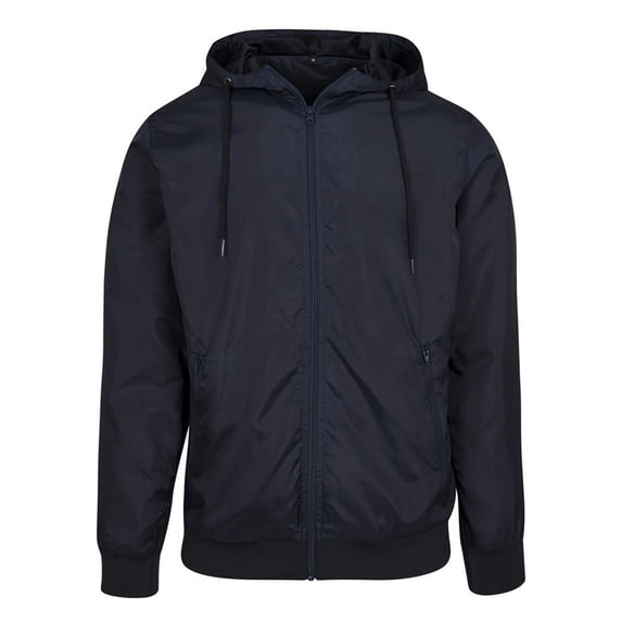 Build Your Brand Mens Zip Up Wind Runner Jacket