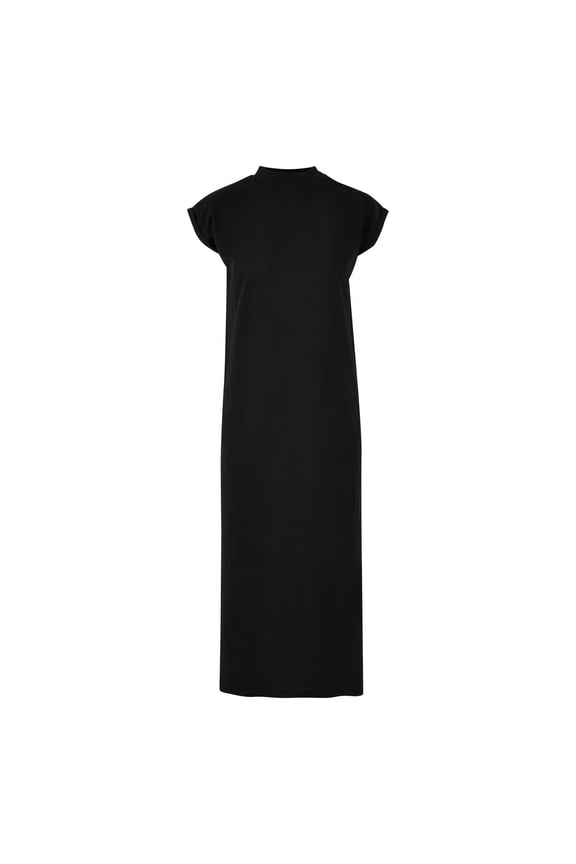 Womens Extended Shoulder Long Midi Dress