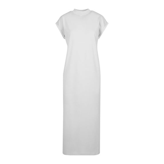 Build Your Brand Womens Extended Shoulder Long Midi Dress