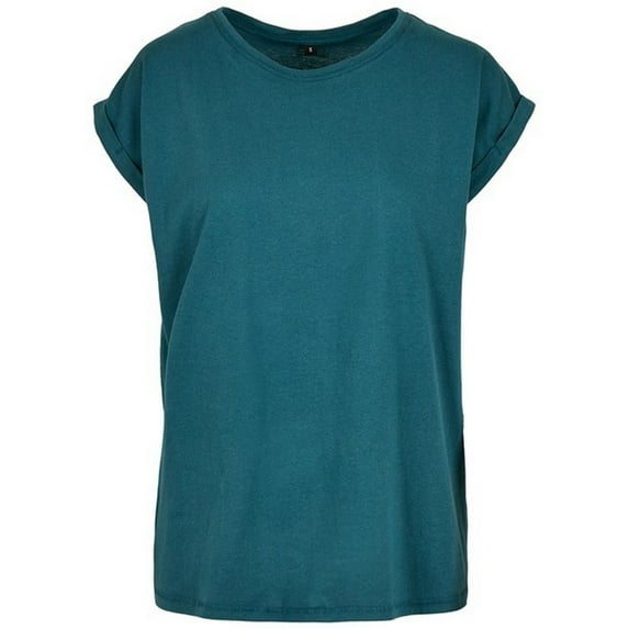 Build Your Brand Womens Extended Shoulder T-Shirt