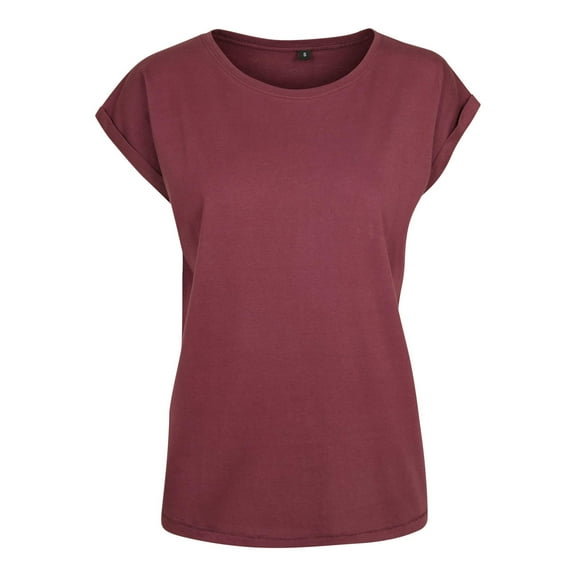 Build Your Brand Womens Extended Shoulder T-Shirt