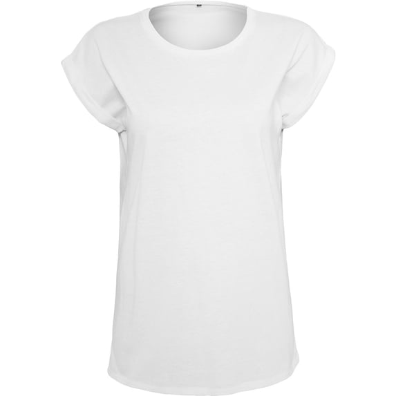 Build Your Brand Womens Extended Shoulder T-Shirt