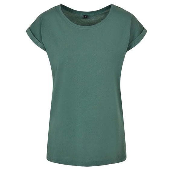 Build Your Brand Womens Extended Shoulder T-Shirt