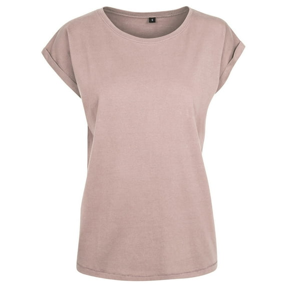 Build Your Brand Womens Extended Shoulder T-Shirt