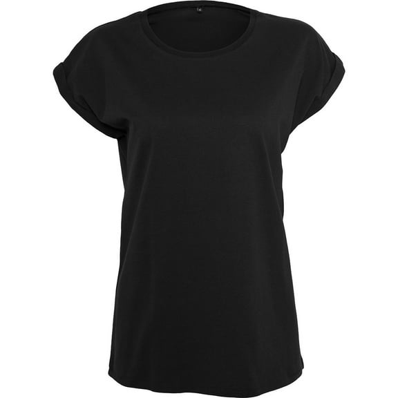 Build Your Brand Womens Extended Shoulder T-Shirt