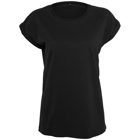 Build Your Brand Womens Extended Shoulder T-Shirt