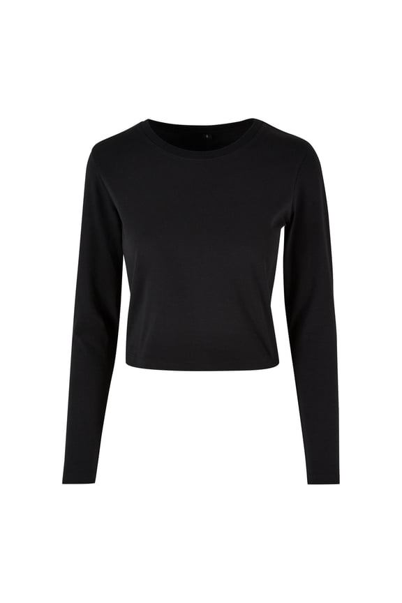 Womens Long-Sleeved Crop Top