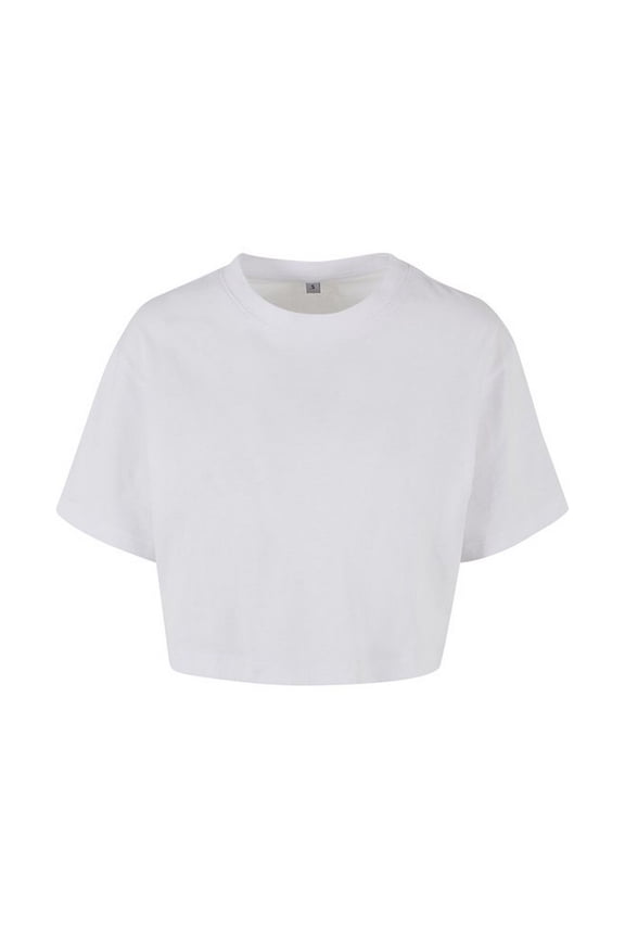 Womens Oversized Short-Sleeved Crop Top