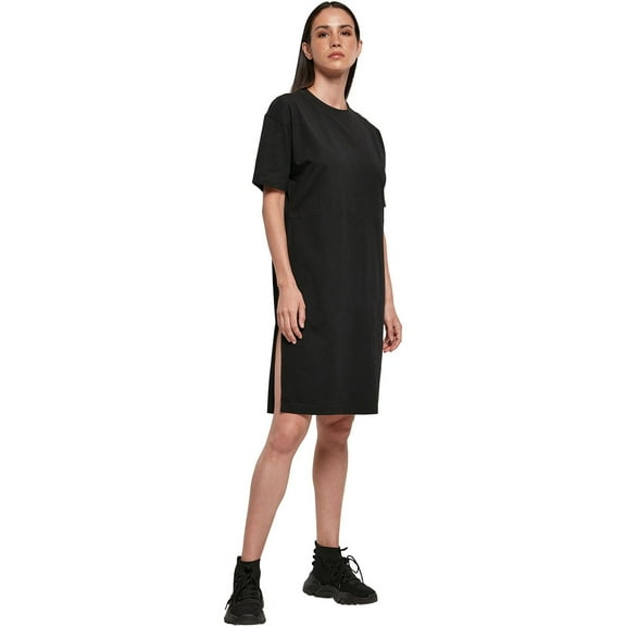 Build Your Brand Womens Split Hem Oversized T-Shirt Dress