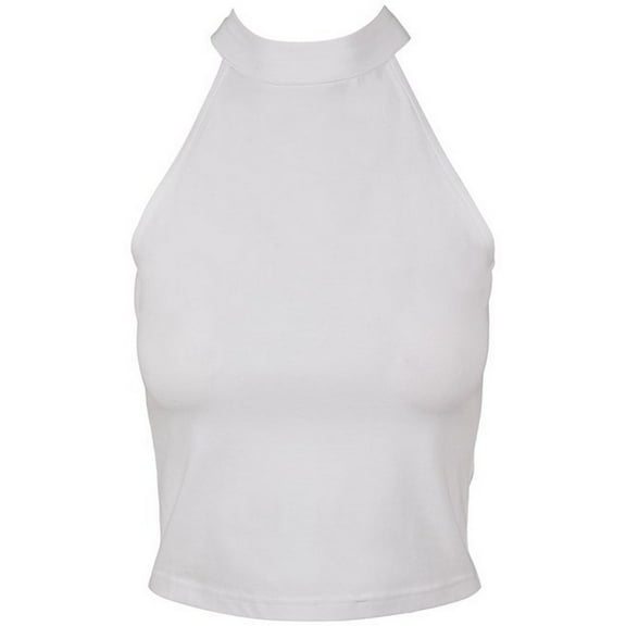 Build Your Brand Womens Turtle Neck Short Tank Top