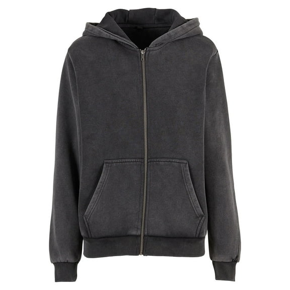 Build Your Brand Womens Vintage Heavy Full Zip Hoodie