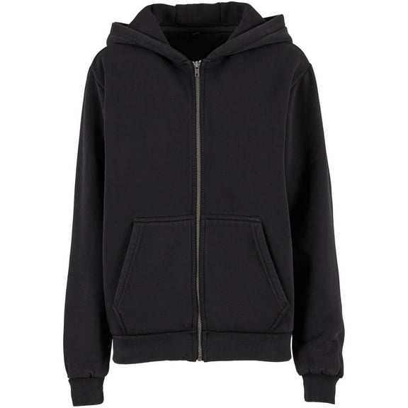 Build Your Brand Womens Vintage Heavy Full Zip Hoodie