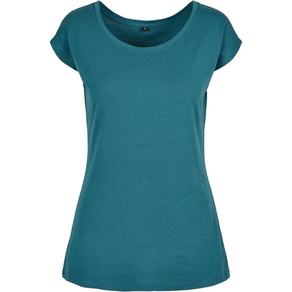 Build Your Brand Womens Wide Neck T-Shirt
