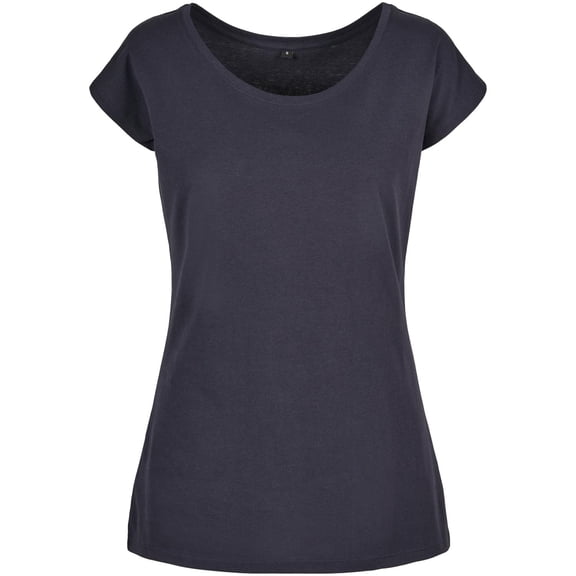 Build Your Brand Womens Wide Neck T-Shirt