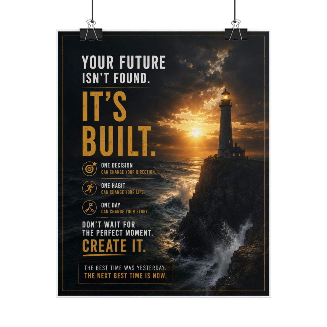 Build Your Future Wall Art Print, Unframed Paper Poster 16x20in ...