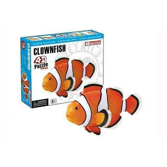 Build Your Own Clownfish Model 4D Puzzle (18 Pieces)
