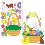 Build-Your-Own-Easter Basket Sticker Set - Easter Basket Stuffers, DIY Holiday Arts and Crafts, Fun for Kids, Spring Themed Gifts, Party Bag Favors, Pack of 8 Sheets