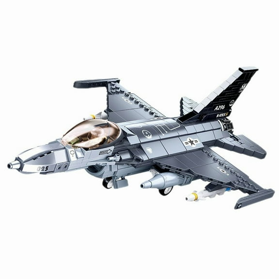 Build Your Own F-16 Fighter with Military Series Model Building Blocks Kit - Perfect  birthday gift