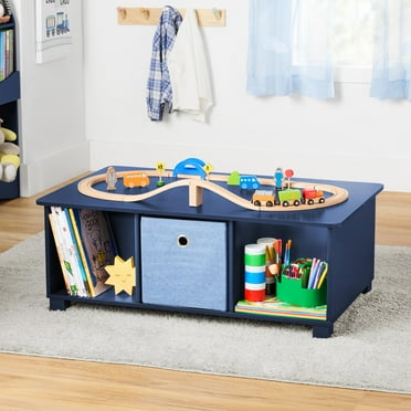 Build Your Own Furniture Kids Activity and Cube Storage Table, Navy Blue