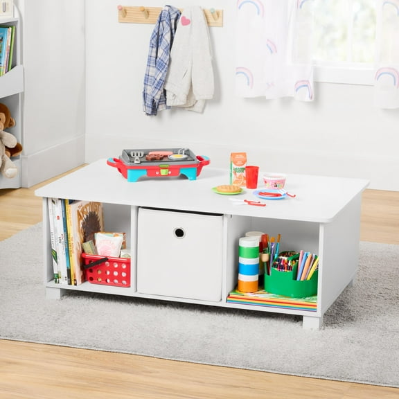 BYO Kids Activity and Cube Storage Table, White
