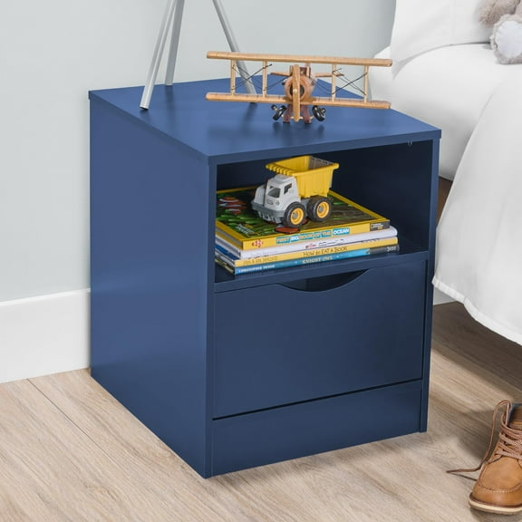 BYO Kids Nightstand with Drawer, Navy Blue