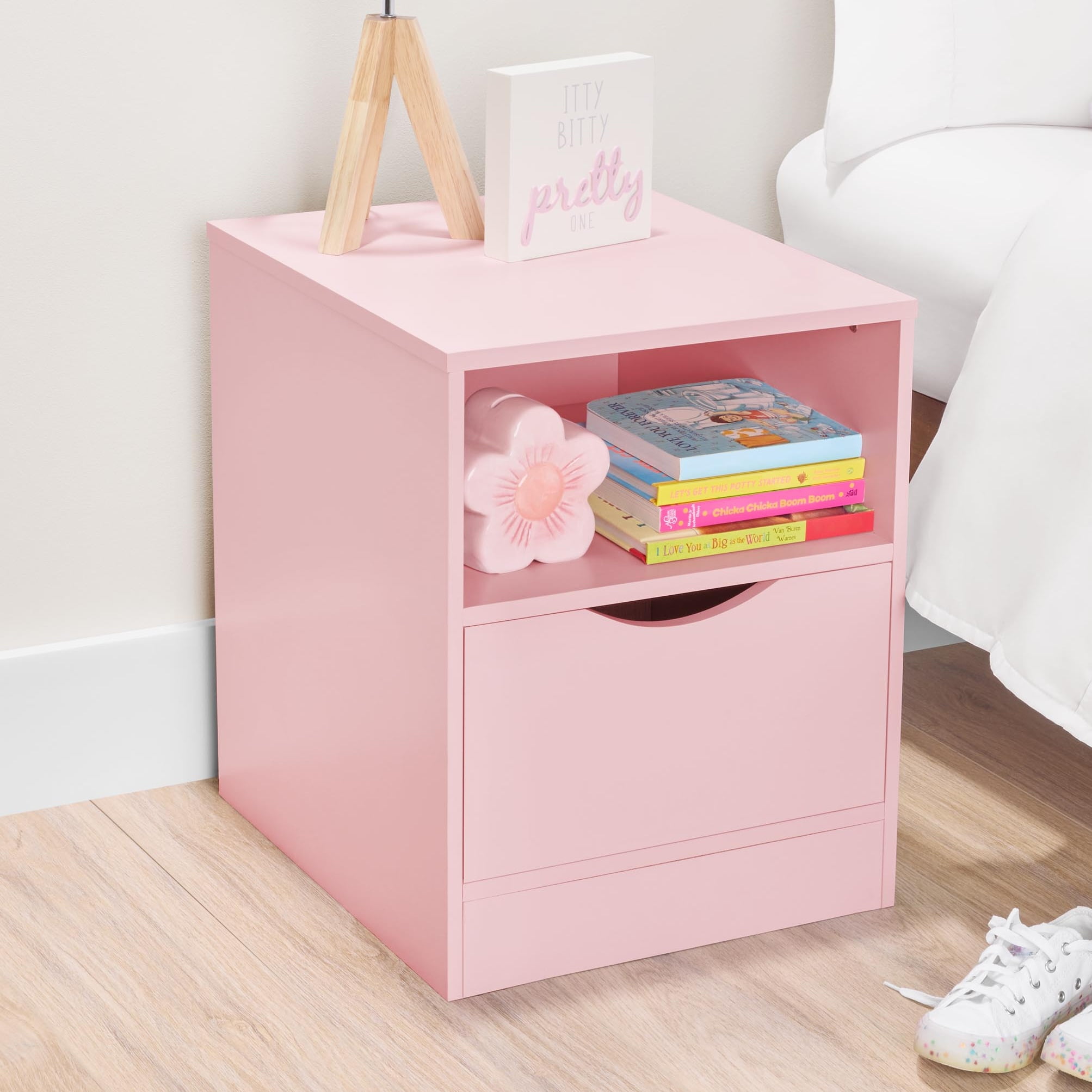 BYO Kids Nightstand with Drawer, Pink