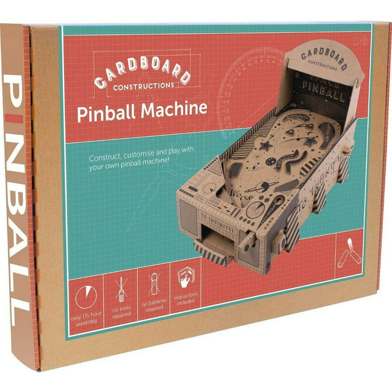 Build Your Own Pinball Machine Cardboard Construction Kit 
