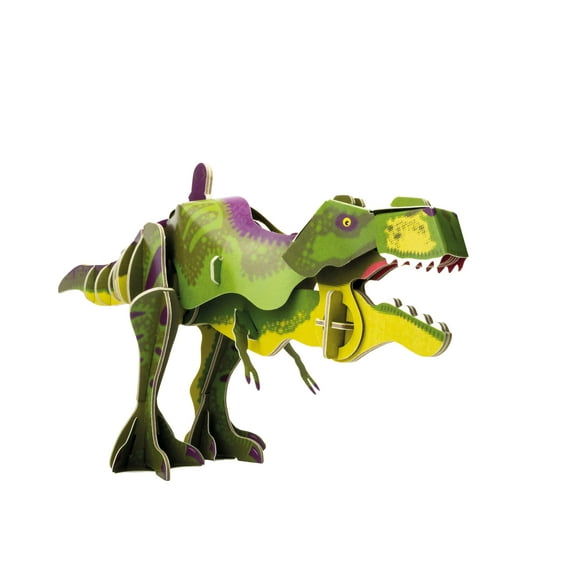 Build Your Own T-Rex Dinosaur - Moving Head and Jaw Closing Action - Eco Friendly Cardboard Cra