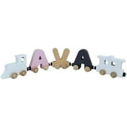 Build Your own Train with Our Neutral Pink Train. Personalized Wooden Magnetic Alphabet Letters. Engine and Wagon Included.