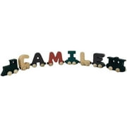 Build Your own in Khaki Colors. Personalized Wooden Magnetic Alphabet Letters. Engine and Wagon Included.
