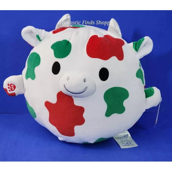 Build-a-Bear Skoosherz Mooey Christmas Holiday Cow 11" NWT