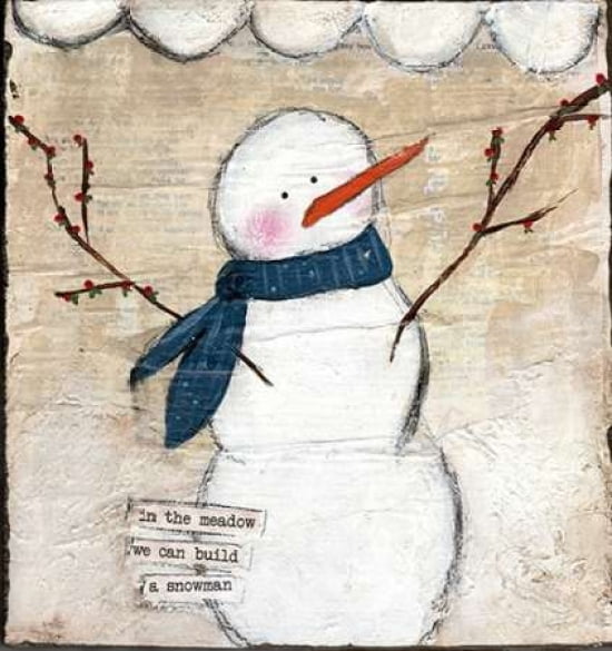 Build a Snowman Canvas Art - Cassandra Cushman (24 x 24)