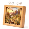 Build-and-Display Acrylic Puzzle Lamp with Soft Warm Lighting, Touch ...