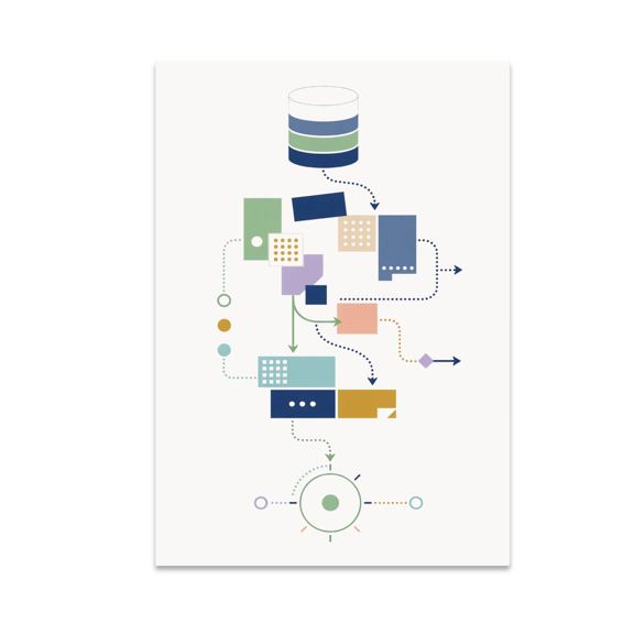 Build the Data Flow Wall Art - Data Engineering Enthusiast - 13x19 Poster Print