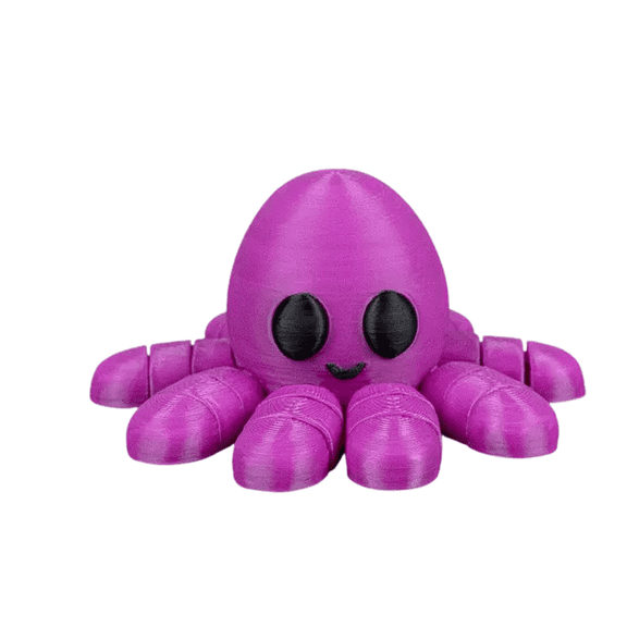 BuildInk 3D Printed Octopus Figurine Cute Desk Decor Mini Octopus Display Decorative Collectible 4 x 4 x 1 Inches