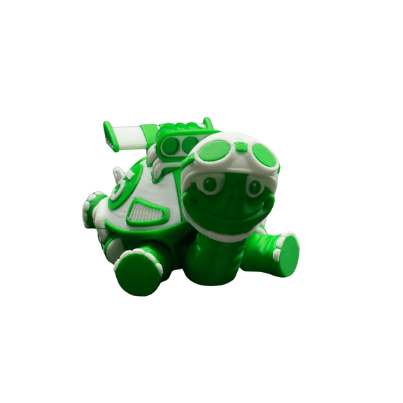 BuildInk Racing Turtle Stash Box - 3D Printed Secret Compartment Figure - Green Turbo Desk Organizer