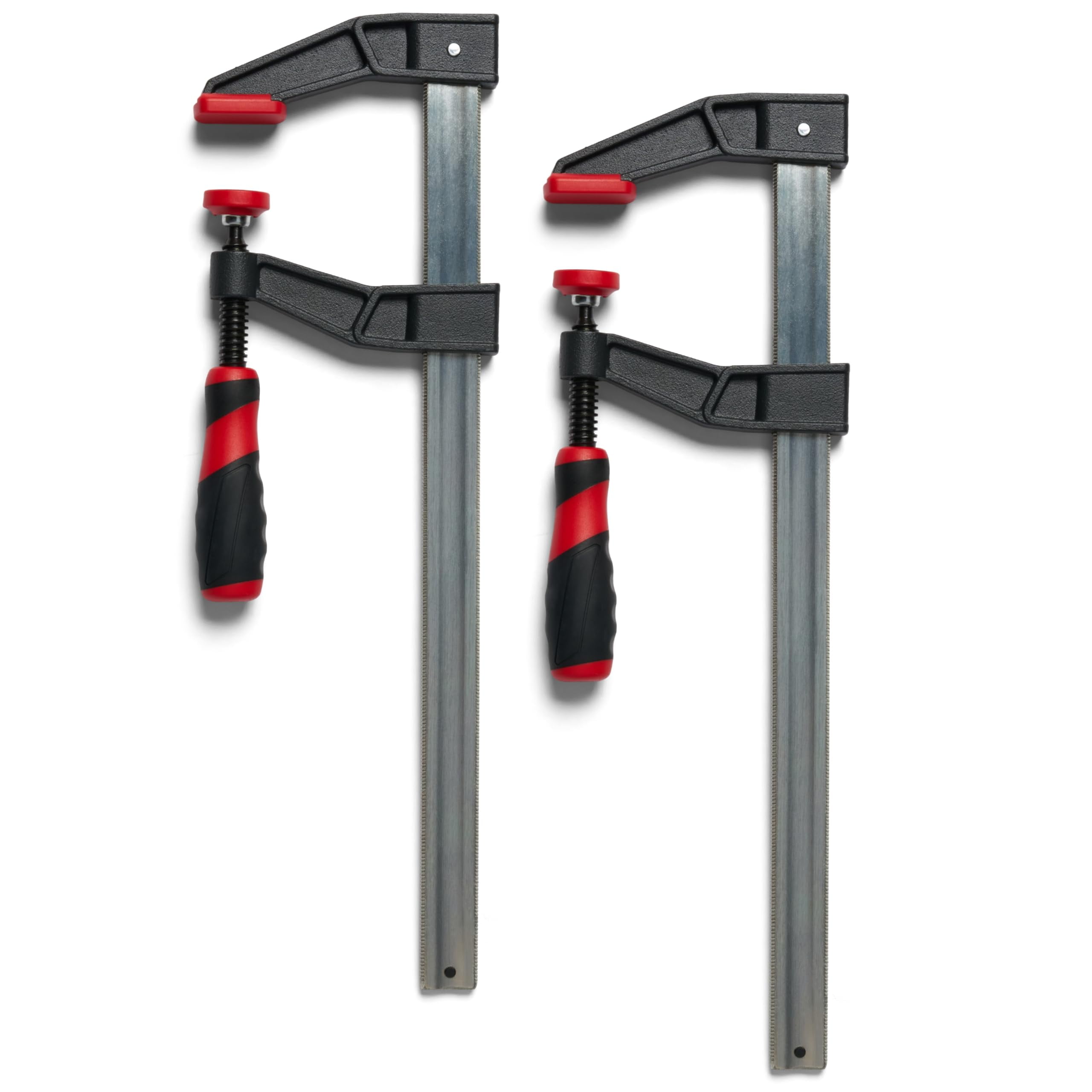 BuildSomething F-Style Bar Clamp - Heavy-Duty 12" Adjustable Clamps for Woodworking & Home Improvement - 2 Pack Clamp Set with Non-Slip Handle & Padded Jaws
