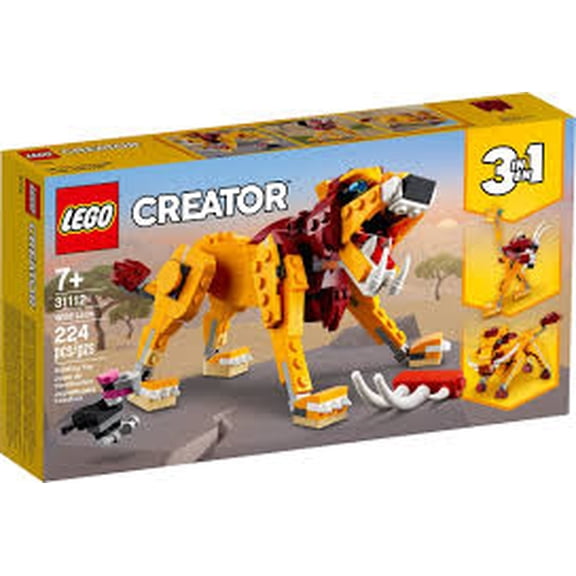 Buildable Animal Set  3in1 Lion, Bird, and Hog  224 Piece Construction Kit