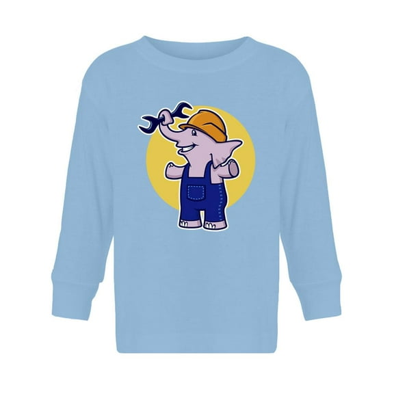 Builder Elephant Long Sleeve Toddler -Image by Shutterstock,  2 Toddler