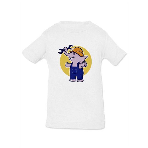 Builder Elephant T-Shirt Infant -Image by Shutterstock,  12 Months