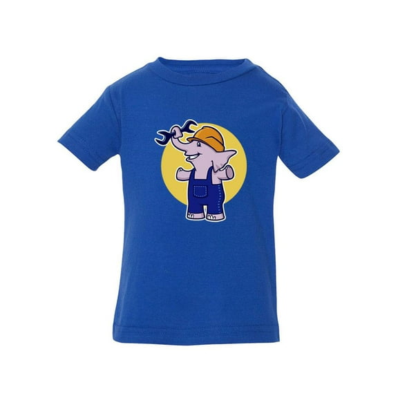 Builder Elephant T-Shirt Infant -Image by Shutterstock,  18 Months