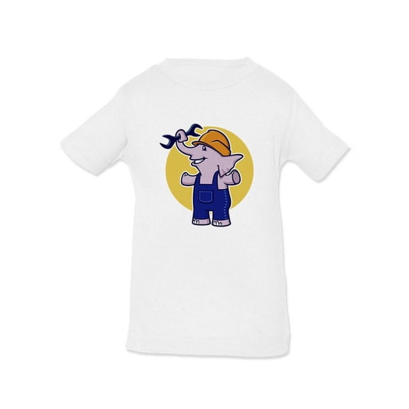 Builder Elephant T-Shirt Infant -Image by Shutterstock,  6 Months