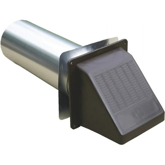 Builder's Best 4 in. W X 11 in. L Bright Brown Plastic Dryer Vent Hood