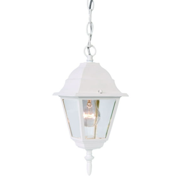 Builder's Choice 1-Light Textured White Hanging Light