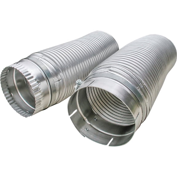 Builders Best 010129 4" X 6' Aluminum Duct Pipe With Snap-Lock Fittings