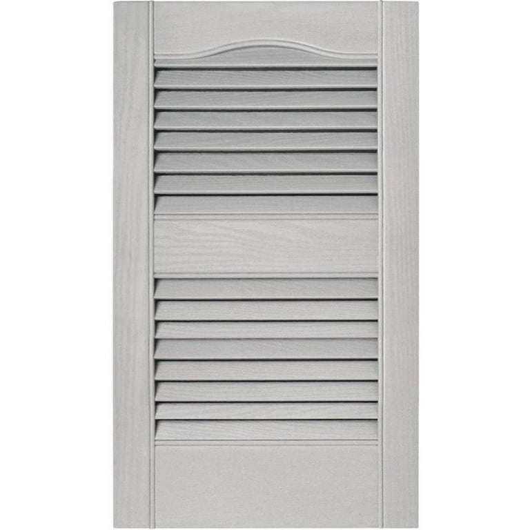 Builders Edge 010140072030 Pair of 15 x 72-Inch Paintable Louvered 